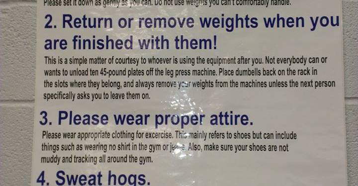 5+ Gym Etiquette Rules